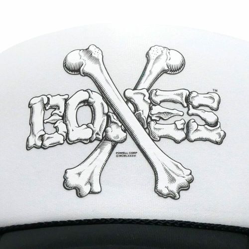 POWELL PERALTA MESHCAP パウエルペラルタ メッシュキャップ CROSS BONE TRUCKER BLACK/WHITE スケートボード スケボー 4