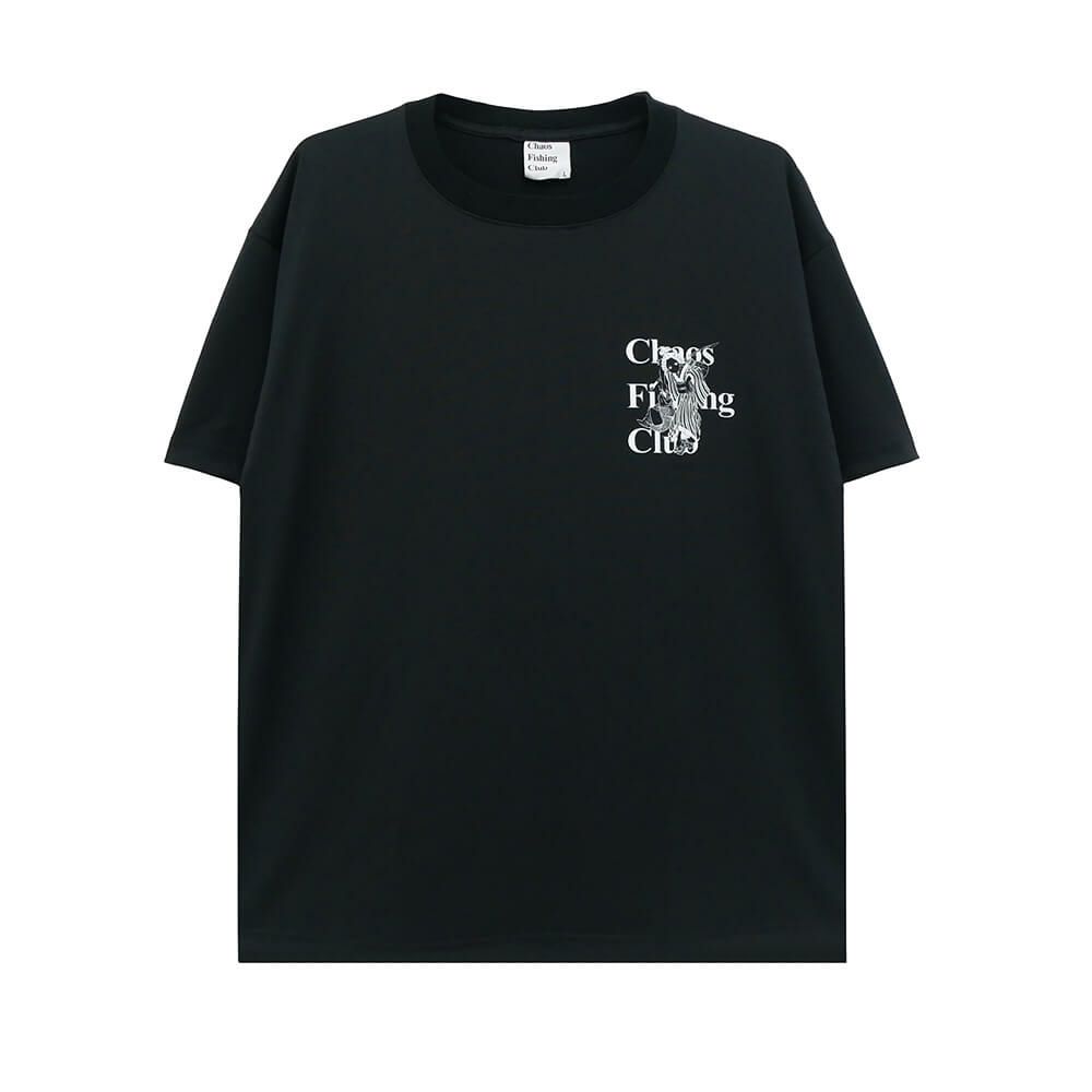 CHAOS FISHING CLUB T-SHIRT カオスフィッシングクラブ Tシャツ LOGO DRY BLACK スケートボード スケボー 