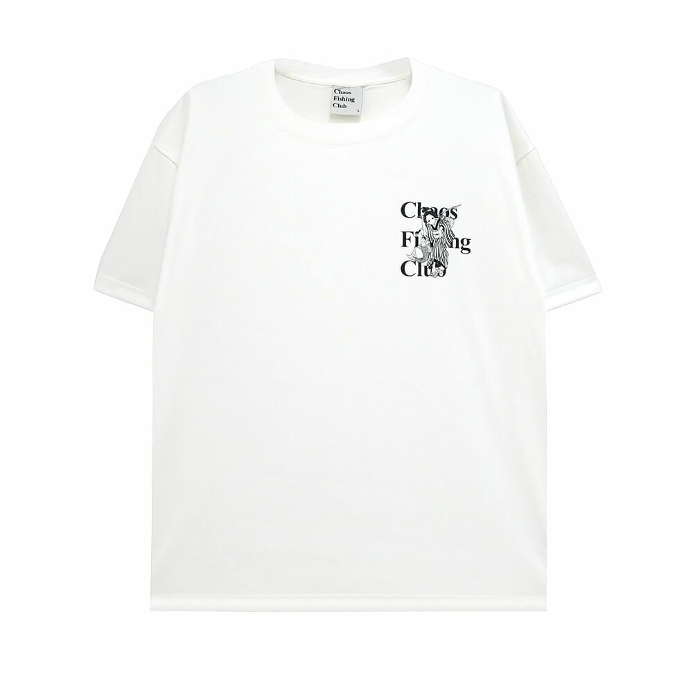  CHAOS FISHING CLUB T-SHIRT カオスフィッシングクラブ Tシャツ LOGO DRY WHITE スケートボード スケボー 