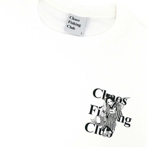  CHAOS FISHING CLUB T-SHIRT カオスフィッシングクラブ Tシャツ LOGO DRY WHITE スケートボード スケボー 1
