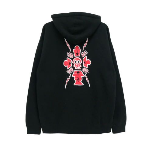 KROOKED HOOD クルキッド パーカー VW BLACK スケートボード スケボー 