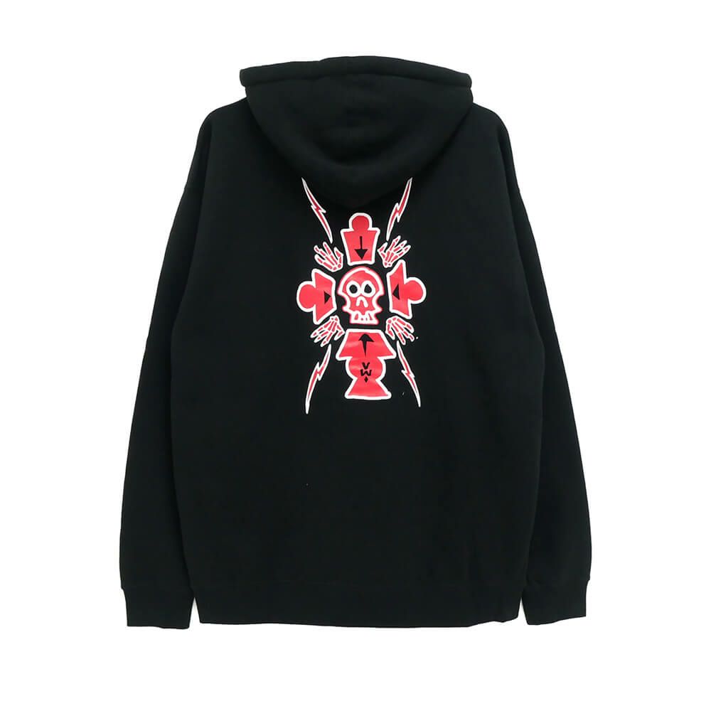 KROOKED HOOD クルキッド パーカー VW BLACK スケートボード スケボー 