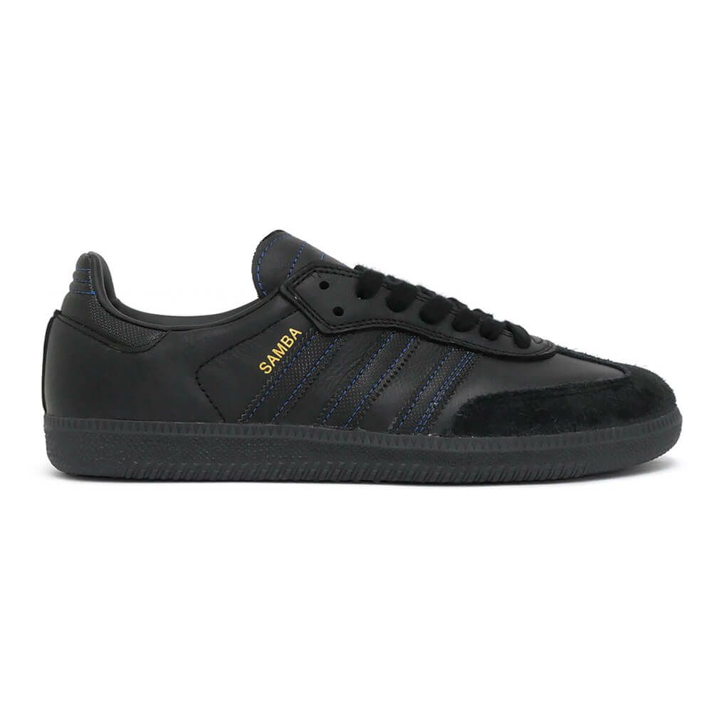 ADIDAS SKATEBOARDING SHOES アディダススケートボーディング シューズ スニーカー サンバ SAMBA ADV BLACK/BLACK/BLUE JR2059 スケートボード スケボー 4