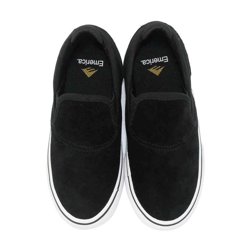 （セール）EMERICA SHOES エメリカ シューズ スニーカー（子供用） WINO G6 SLIP ON YOUTH BLACK/WHITE/GOLD スケートボード スケボー 2