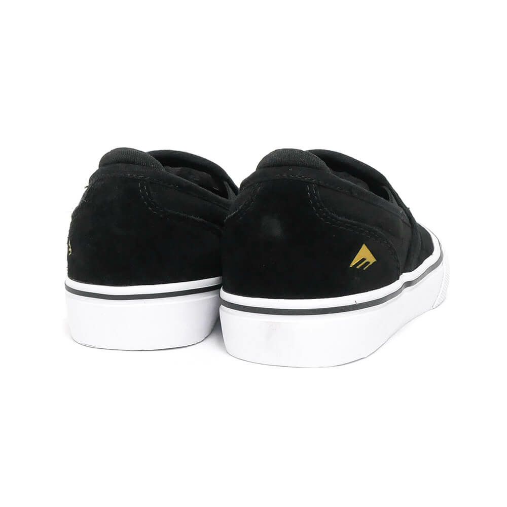 （セール）EMERICA SHOES エメリカ シューズ スニーカー（子供用） WINO G6 SLIP ON YOUTH BLACK/WHITE/GOLD スケートボード スケボー 3
