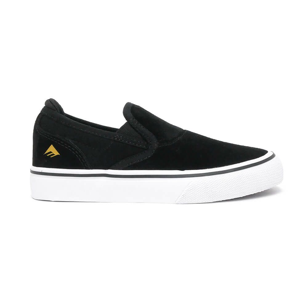 （セール）EMERICA SHOES エメリカ シューズ スニーカー（子供用） WINO G6 SLIP ON YOUTH BLACK/WHITE/GOLD スケートボード スケボー 4