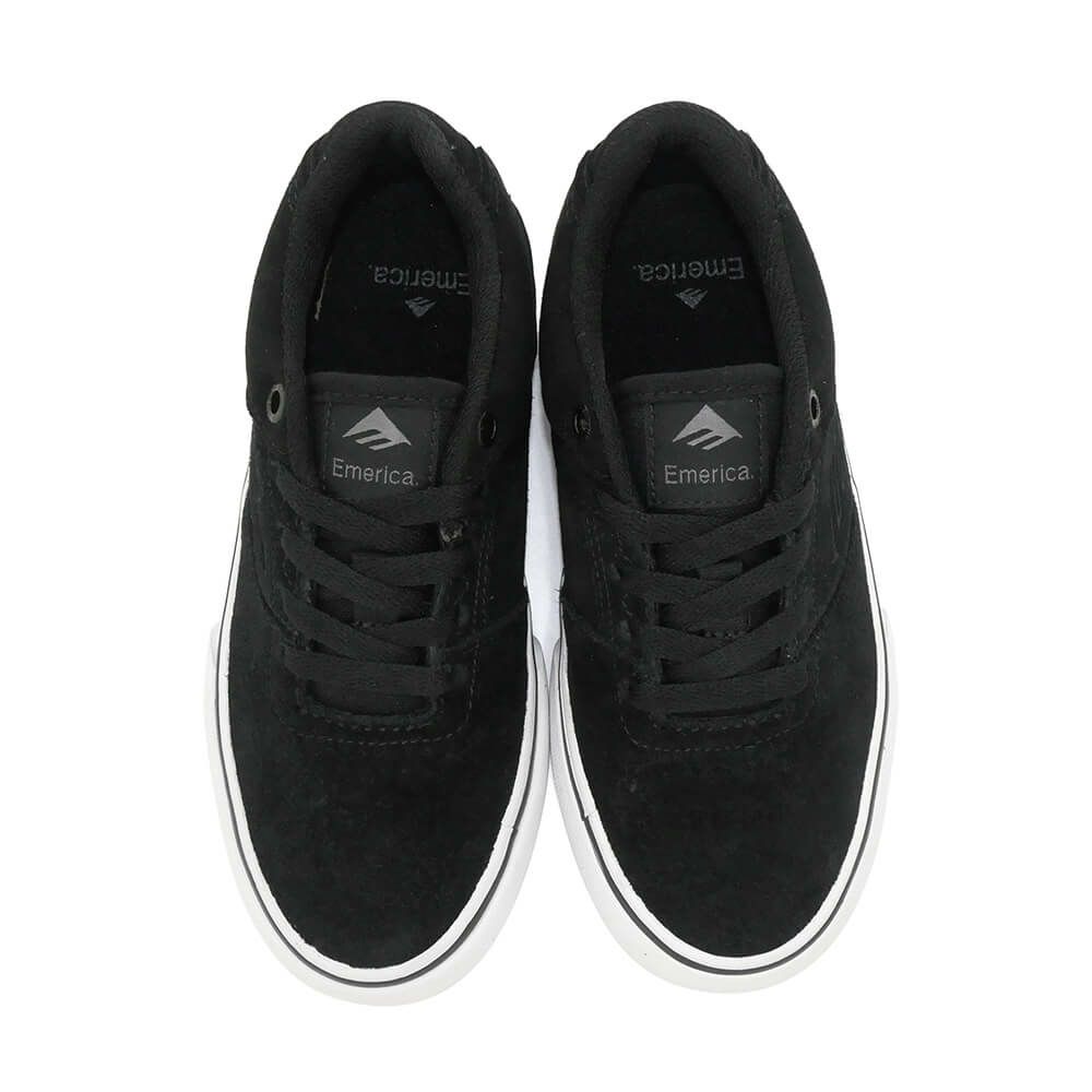 （セール）EMERICA SHOES エメリカ シューズ スニーカー（子供用） LOW VULC YOUTH BLACK/WHITE/GUM スケートボード スケボー 2