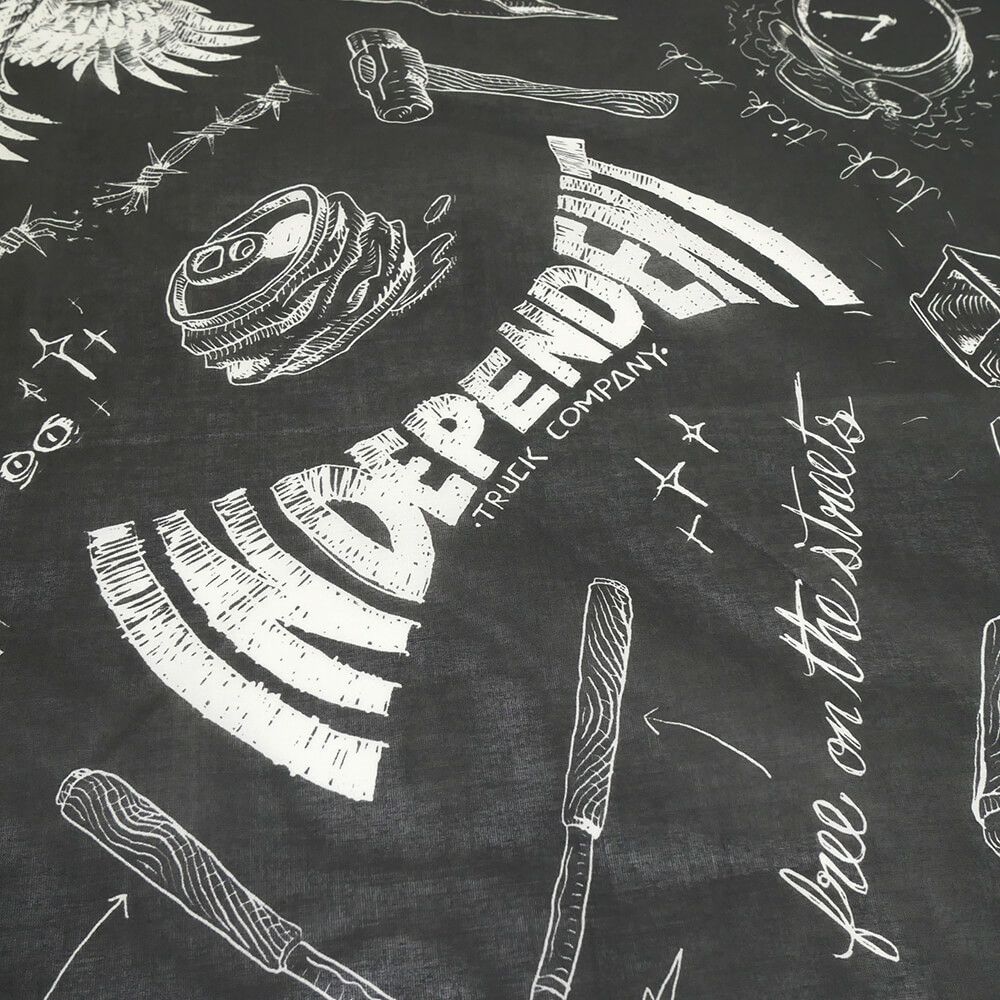 INDEPENDENT BANDANA インディペンデント バンダナ BRATRUD NOTEBOOK BANDANA BLACK スケートボード スケボー　3