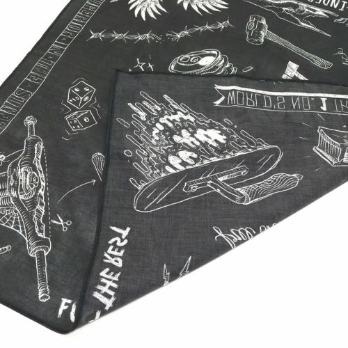 INDEPENDENT BANDANA インディペンデント バンダナ BRATRUD NOTEBOOK BANDANA BLACK スケートボード スケボー　4
