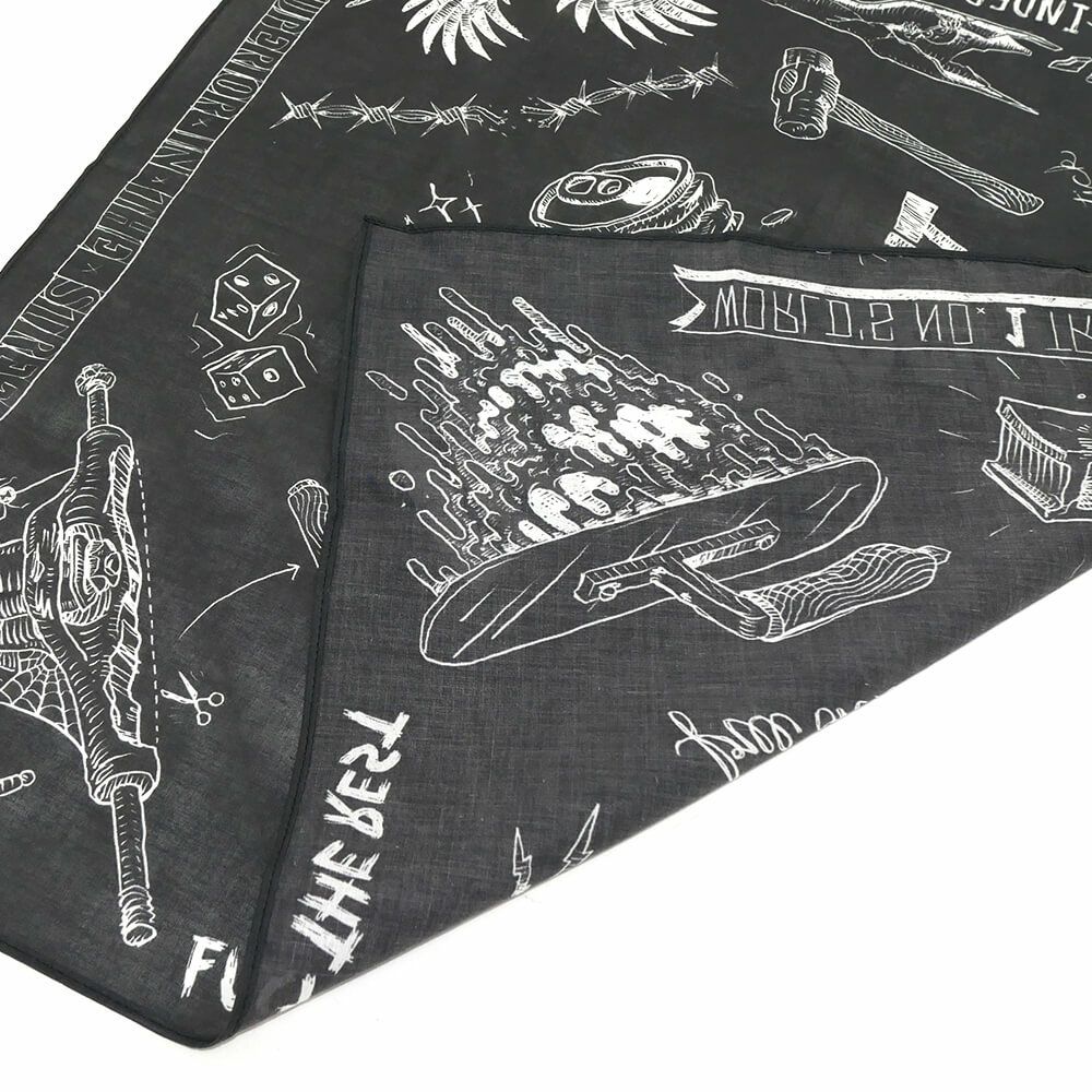 INDEPENDENT BANDANA インディペンデント バンダナ BRATRUD NOTEBOOK BANDANA BLACK スケートボード スケボー　4