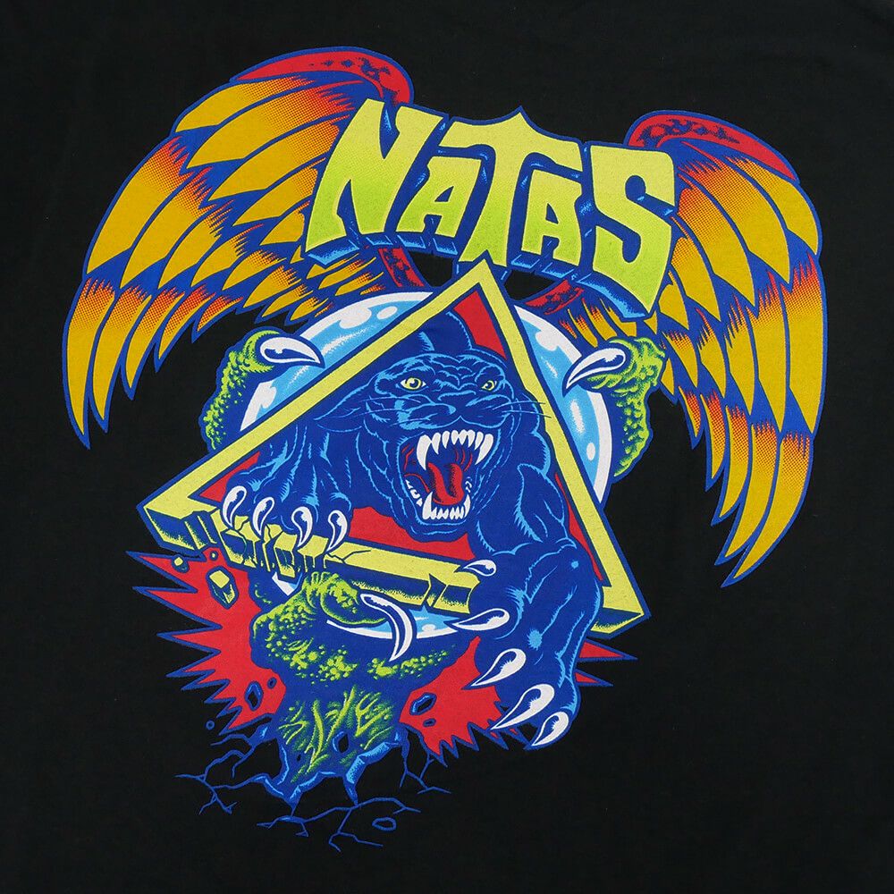 SANTA CRUZ T-SHIRT サンタクルーズ Tシャツ NATAS SC PANTHER BLACK スケートボード スケボー 3