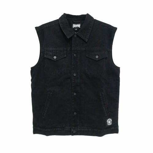 CREATURE JACKET クリーチャー ジャケット RESURRECTION DENIM VEST BLACK スケートボード スケボー 1