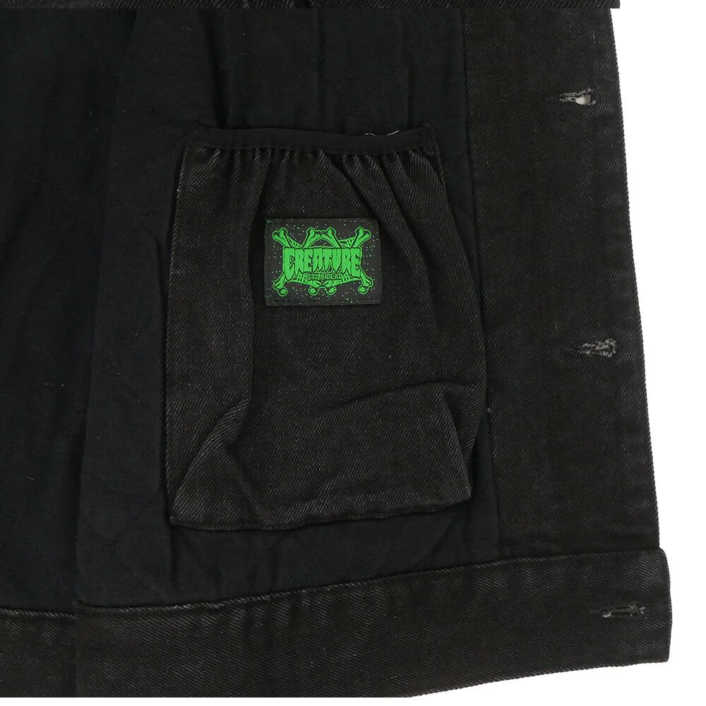 CREATURE JACKET クリーチャー ジャケット RESURRECTION DENIM VEST BLACK スケートボード スケボー 6