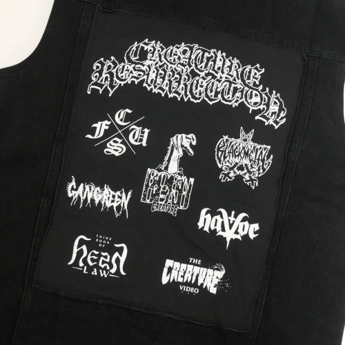 CREATURE JACKET クリーチャー ジャケット RESURRECTION DENIM VEST BLACK スケートボード スケボー 8