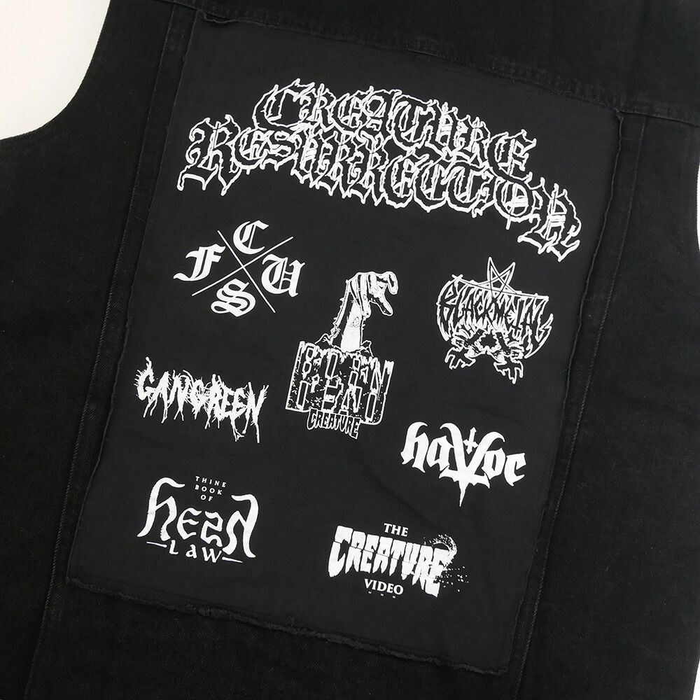 CREATURE JACKET クリーチャー ジャケット RESURRECTION DENIM VEST BLACK スケートボード スケボー 8