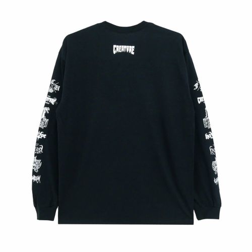 CREATURE LONG SLEEVE クリーチャー ロングスリーブTシャツ RESURRECTION XX BLACK スケートボード スケボー 