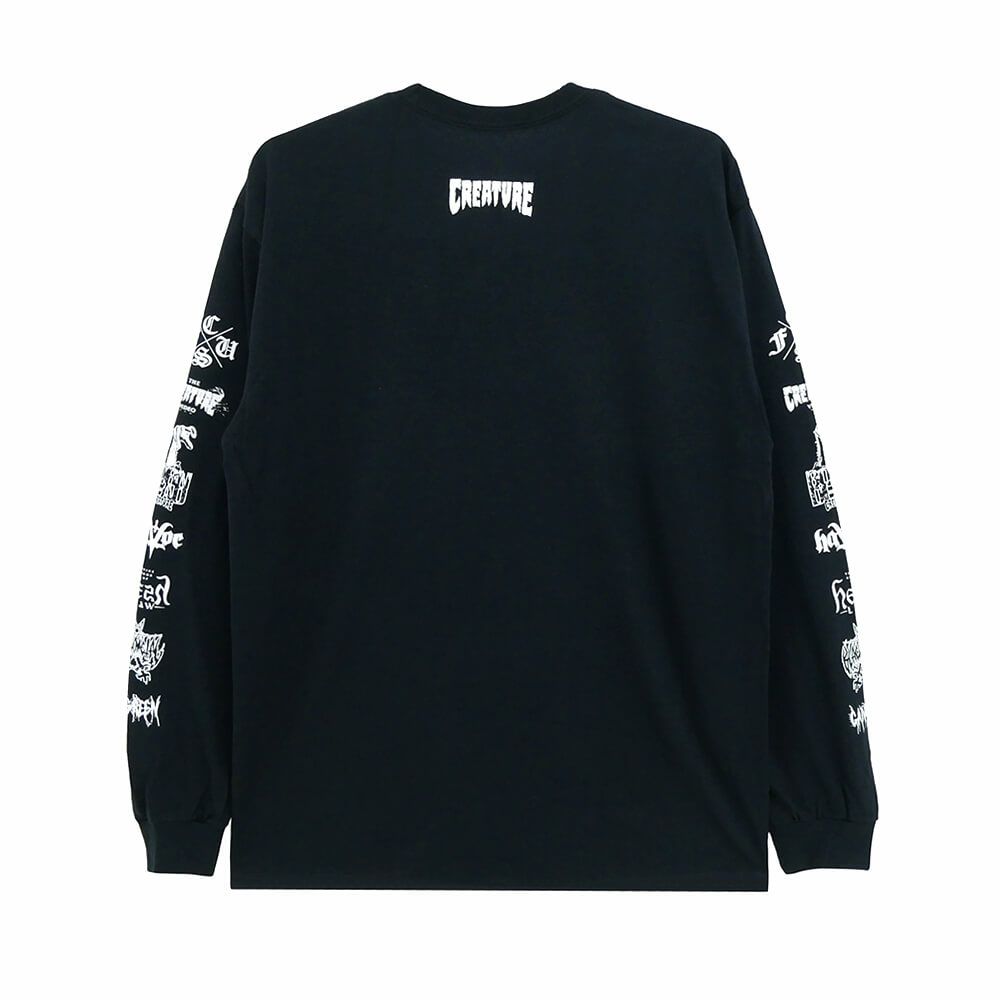 CREATURE LONG SLEEVE クリーチャー ロングスリーブTシャツ RESURRECTION XX BLACK スケートボード スケボー 
