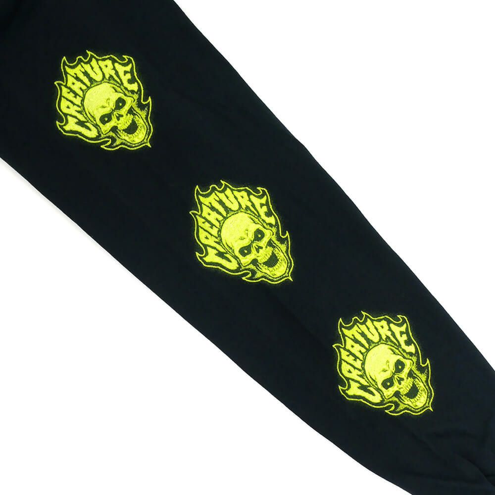 CREATURE LONG SLEEVE クリーチャー ロングスリーブTシャツ BONEHEAD GLITCH BLACK スケートボード スケボー 2