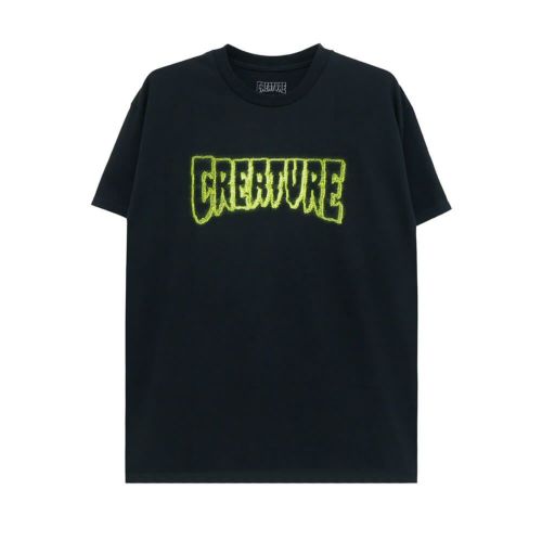 CREATURE T-SHIRT クリーチャー Tシャツ BONEHEAD GLITCH BLACK スケートボード スケボー 1