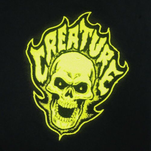 CREATURE T-SHIRT クリーチャー Tシャツ BONEHEAD GLITCH BLACK スケートボード スケボー 3