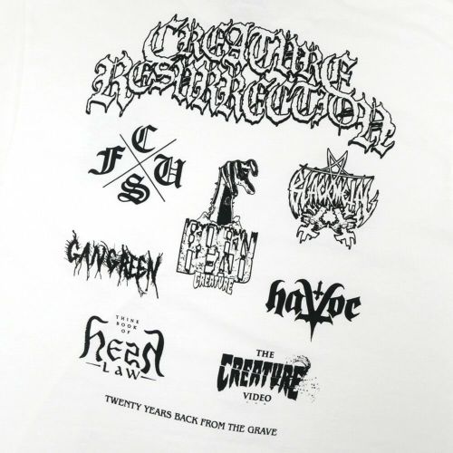 CREATURE T-SHIRT クリーチャー Tシャツ RESURRECTION XX WHITE スケートボード スケボー 3