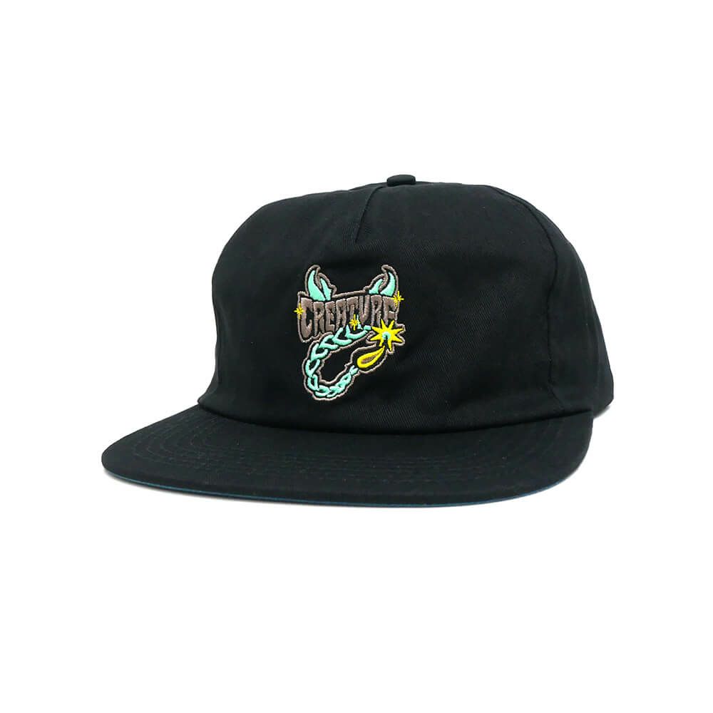 CREATURE CAP クリーチャー キャップ DEADLY SANDS STRAPBACK BLACK スケートボード スケボー 