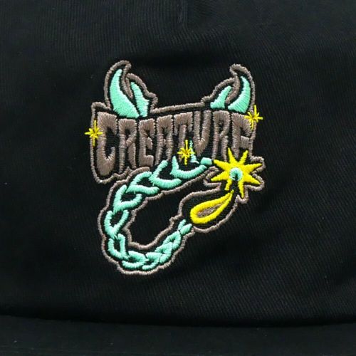 CREATURE CAP クリーチャー キャップ DEADLY SANDS STRAPBACK BLACK スケートボード スケボー 4