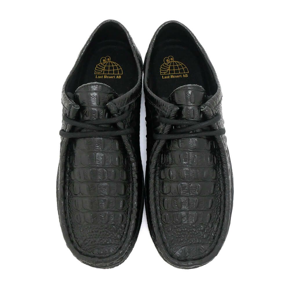 LAST RESORT AB SHOES ラストリゾートエービー シューズ スニーカー VM006 MOC CROC LO BLACK/BLACK スケートボード スケボー 3