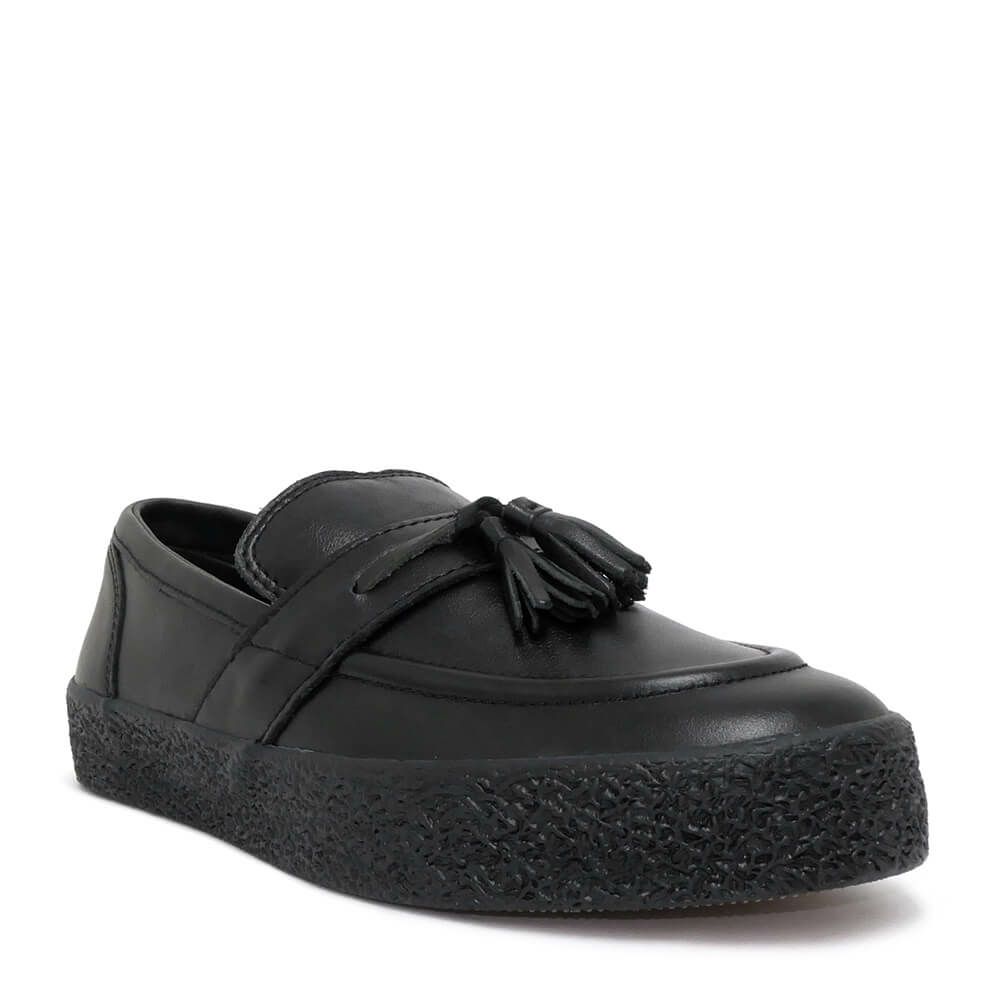 LAST RESORT AB SHOES ラストリゾートエービー シューズ スニーカー VM005 LOAFER LEATHER BLACK/BLACK スケートボード スケボー 1