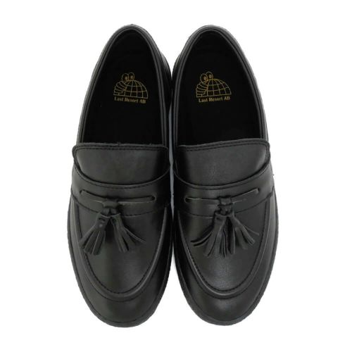 LAST RESORT AB SHOES ラストリゾートエービー シューズ スニーカー VM005 LOAFER LEATHER BLACK/BLACK スケートボード スケボー 3