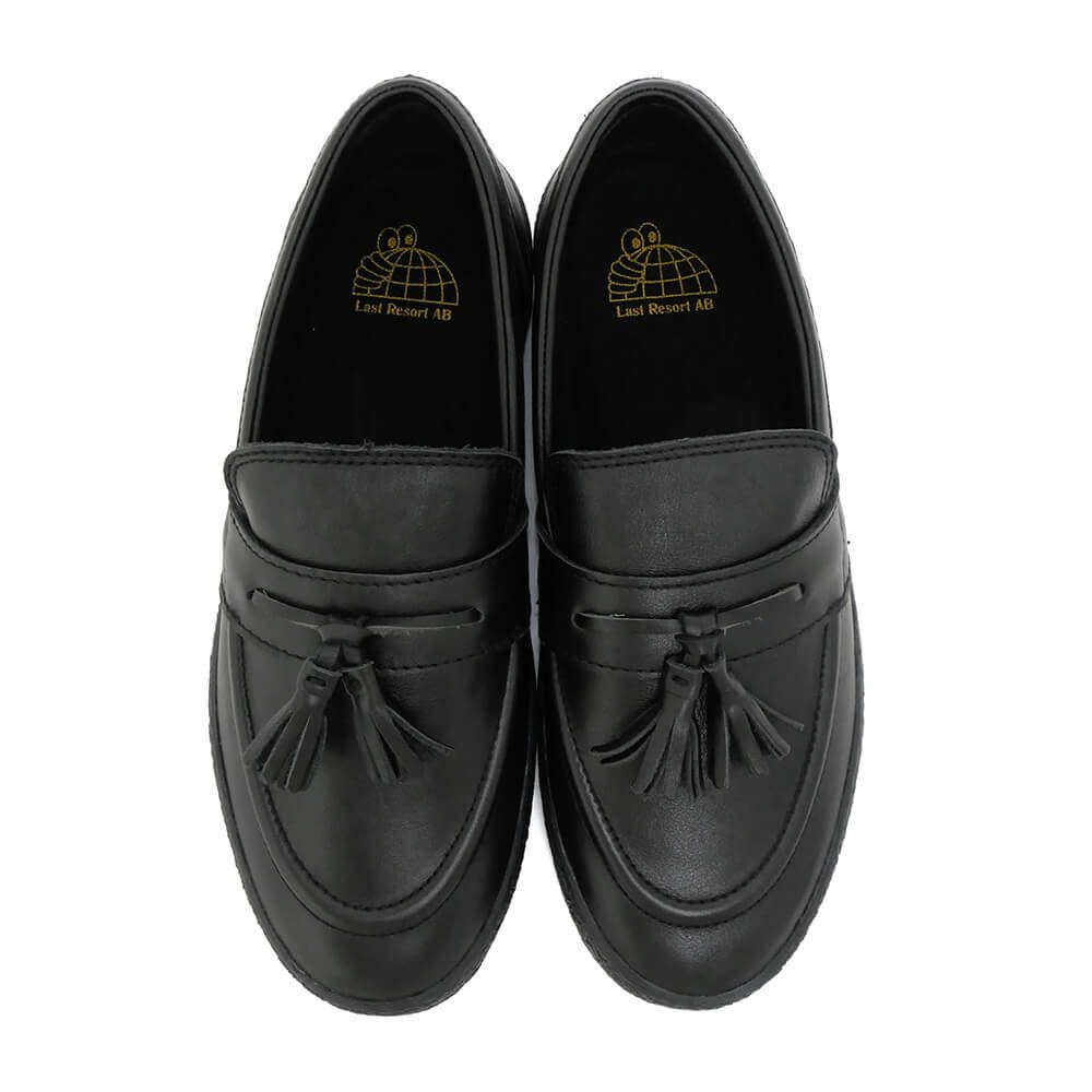 LAST RESORT AB SHOES ラストリゾートエービー シューズ スニーカー VM005 LOAFER LEATHER BLACK/BLACK スケートボード スケボー 3