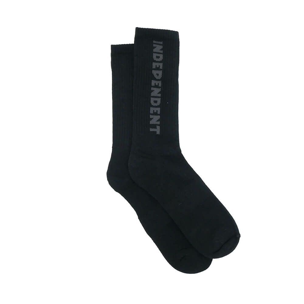 INDEPENDENT SOCKS インディペンデント ソックス 靴下 BASELINE 2 PACK BLACK/CHARCOAL スケートボード スケボー 3