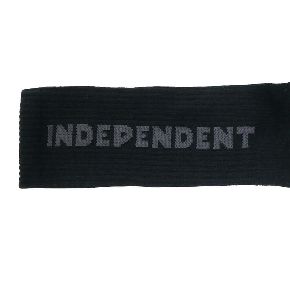  INDEPENDENT SOCKS インディペンデント ソックス 靴下 BASELINE 2 PACK BLACK/CHARCOAL スケートボード スケボー 4