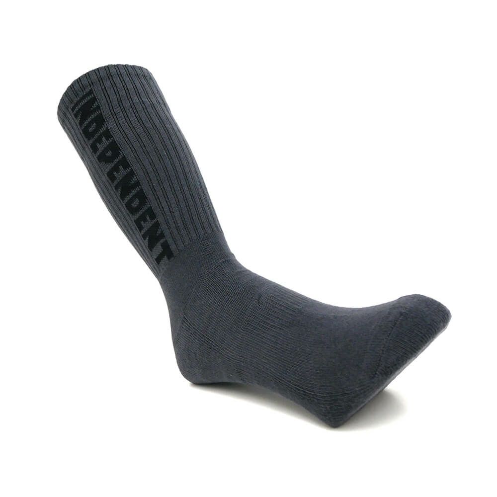  INDEPENDENT SOCKS インディペンデント ソックス 靴下 BASELINE 2 PACK BLACK/CHARCOAL スケートボード スケボー 5