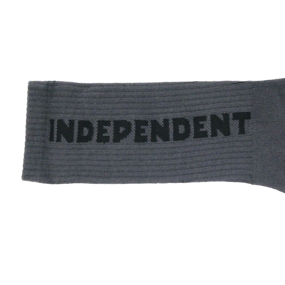  INDEPENDENT SOCKS インディペンデント ソックス 靴下 BASELINE 2 PACK BLACK/CHARCOAL スケートボード スケボー 9