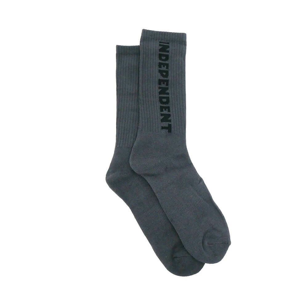  INDEPENDENT SOCKS インディペンデント ソックス 靴下 BASELINE 2 PACK BLACK/CHARCOAL スケートボード スケボー 9
