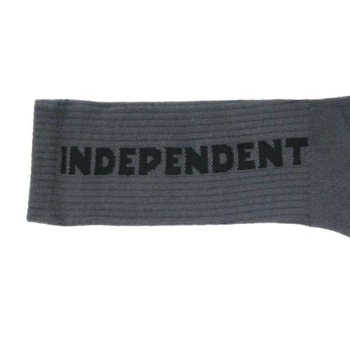 INDEPENDENT SOCKS インディペンデント ソックス 靴下 BASELINE 2 PACK BLACK/CHARCOAL スケートボード スケボー 10