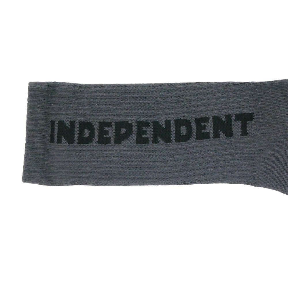  INDEPENDENT SOCKS インディペンデント ソックス 靴下 BASELINE 2 PACK BLACK/CHARCOAL スケートボード スケボー 10