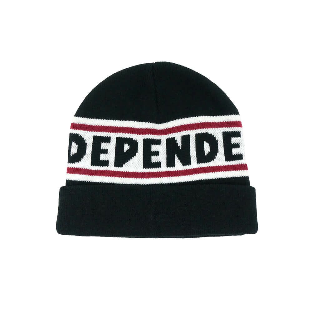 INDEPENDENT KNITCAP インディペンデント ニットキャップ BAR LOGO BEANIE BLACK スケートボード スケボー 