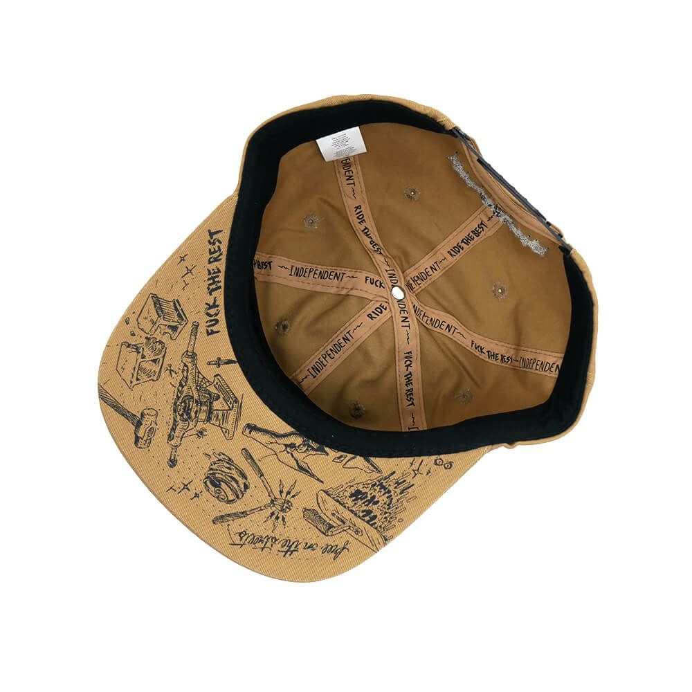  INDEPENDENT CAP インディペンデント キャップ BRATRUD NOTEBOOK SNAPBACK KHAKI スケートボード スケボー 4
