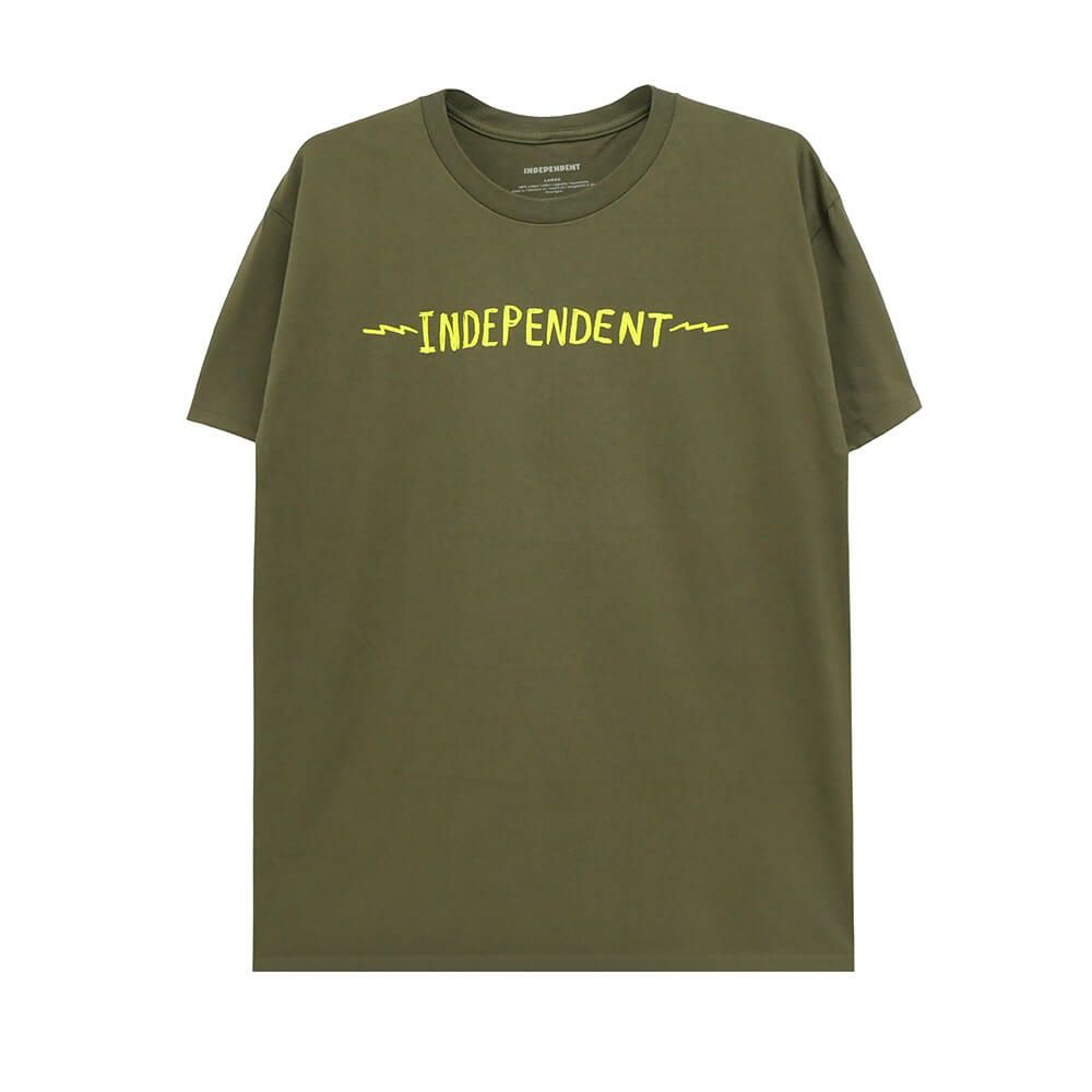  INDEPENDENT T-SHIRT インディペンデント Tシャツ BRATRUD NOTEBOOK OLIVE スケートボード スケボー 1