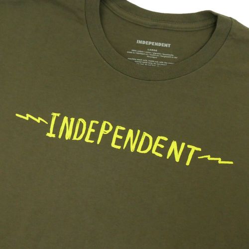  INDEPENDENT T-SHIRT インディペンデント Tシャツ BRATRUD NOTEBOOK OLIVE スケートボード スケボー 2
