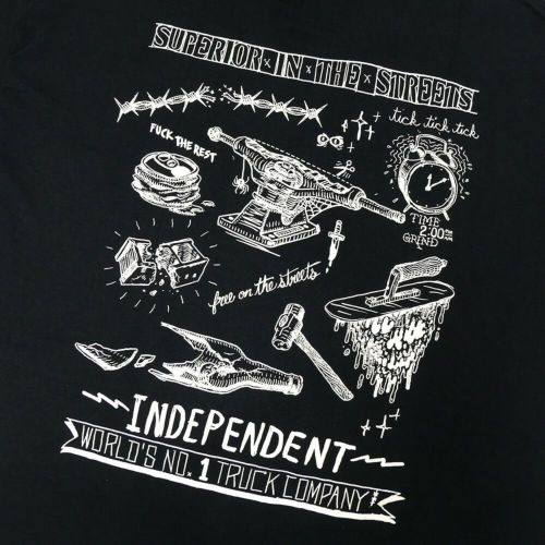  INDEPENDENT T-SHIRT インディペンデント Tシャツ BRATRUD NOTEBOOK BLACK スケートボード スケボー 3