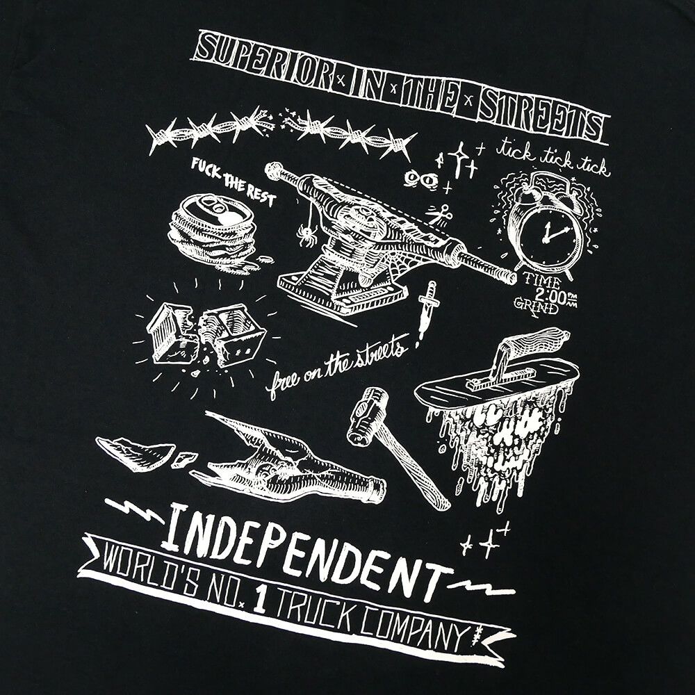  INDEPENDENT T-SHIRT インディペンデント Tシャツ BRATRUD NOTEBOOK BLACK スケートボード スケボー 3
