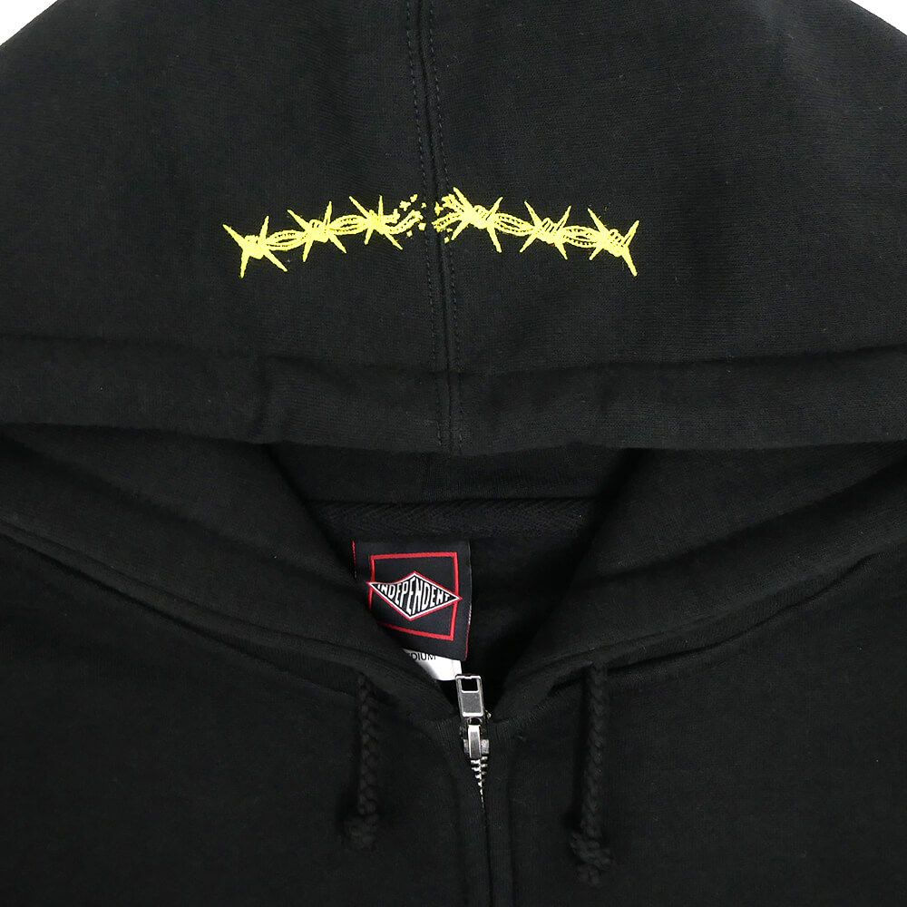  INDEPENDENT HOOD インディペンデント パーカー BRATRUD NOTEBOOK ZIP BLACK スケートボード スケボー 3