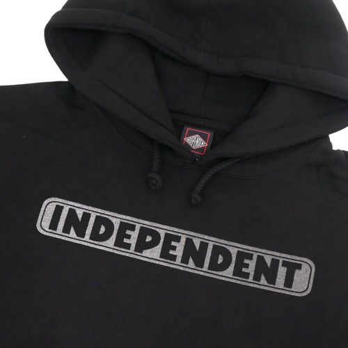  INDEPENDENT HOOD インディペンデント パーカー BAR LOGO REFLECTIVE BLACK スケートボード スケボー 1
