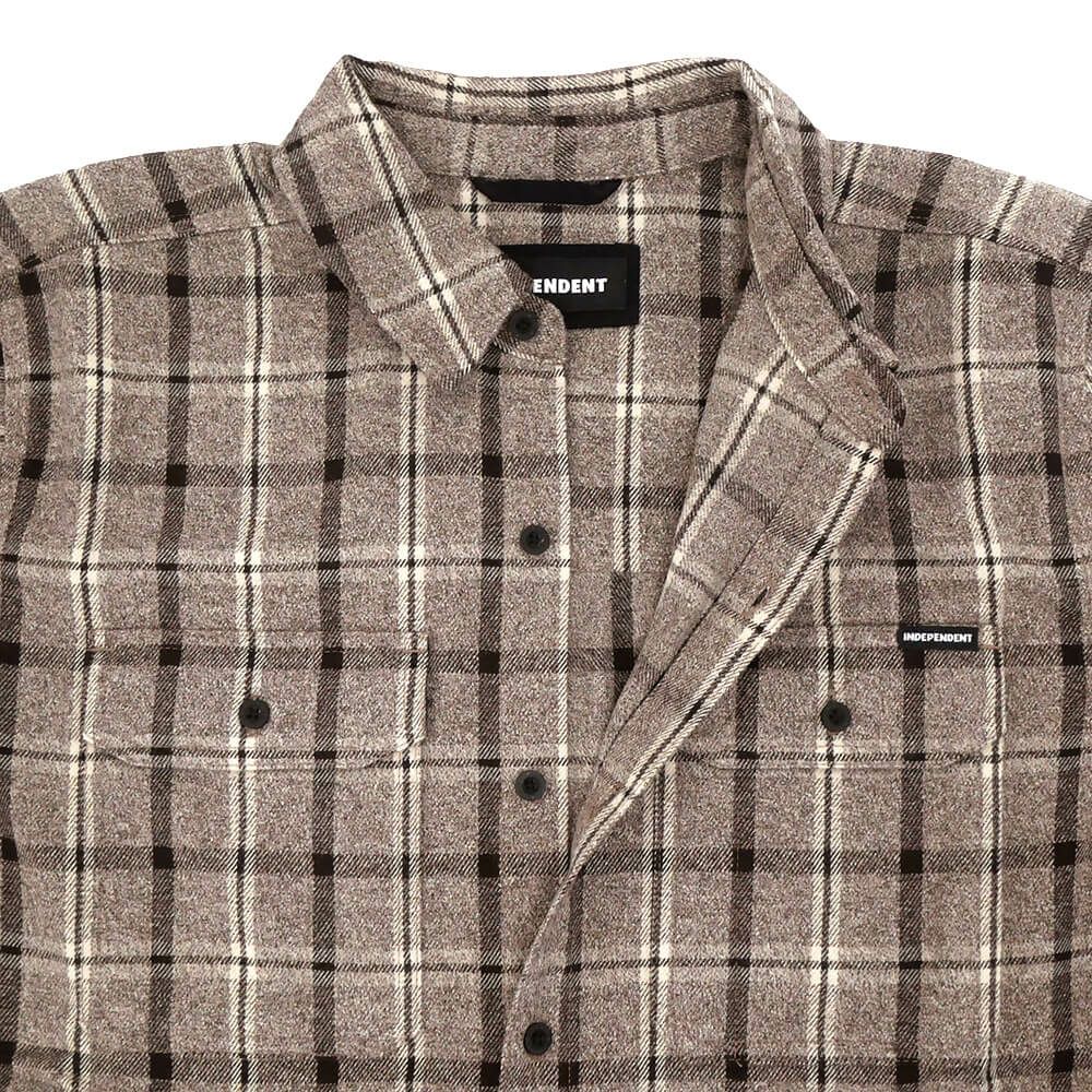  INDEPENDENT LONG SLEEVE インディペンデント 長袖シャツ BELMONT FLANNEL SHIRTS CONCRETE スケートボード スケボー 2