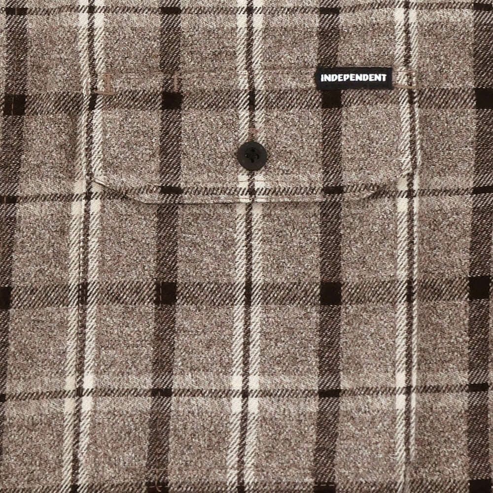 INDEPENDENT LONG SLEEVE インディペンデント 長袖シャツ BELMONT FLANNEL SHIRTS CONCRETE スケートボード スケボー 3