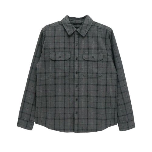  INDEPENDENT LONG SLEEVE インディペンデント 長袖シャツ BELMONT FLANNEL SHIRTS BLACK/GREY スケートボード スケボー 