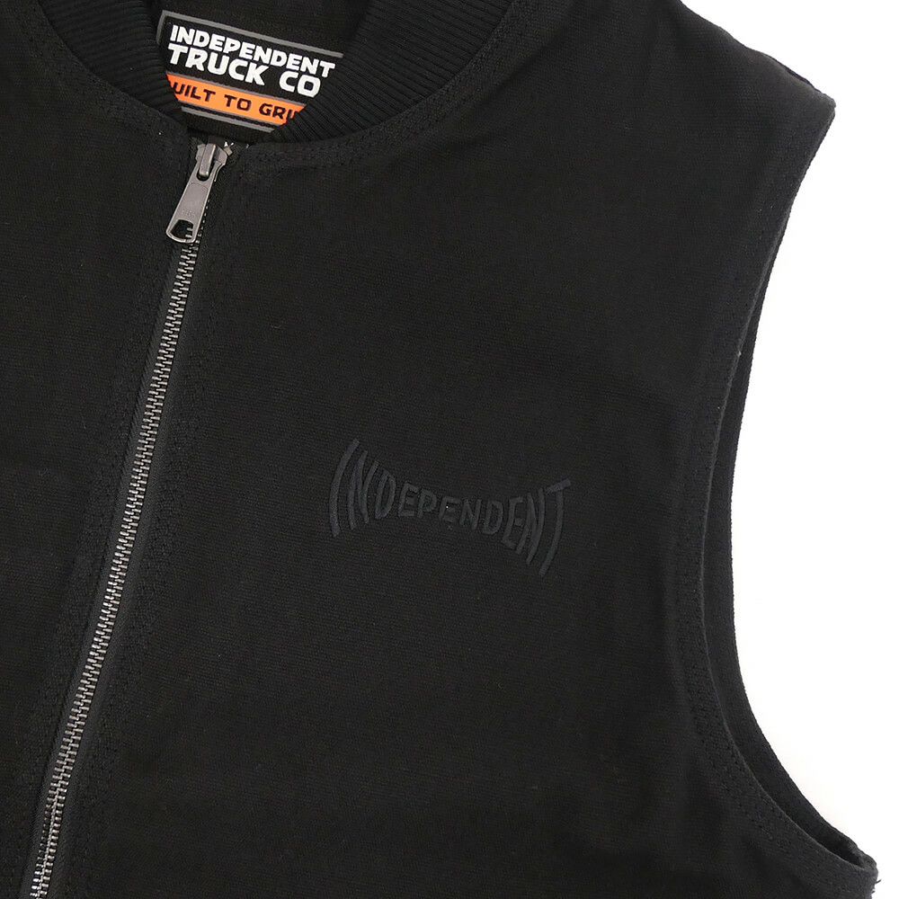  INDEPENDENT JACKET インディペンデント ジャケット BUILT TO GRIND VEST BLACK スケートボード スケボー 1